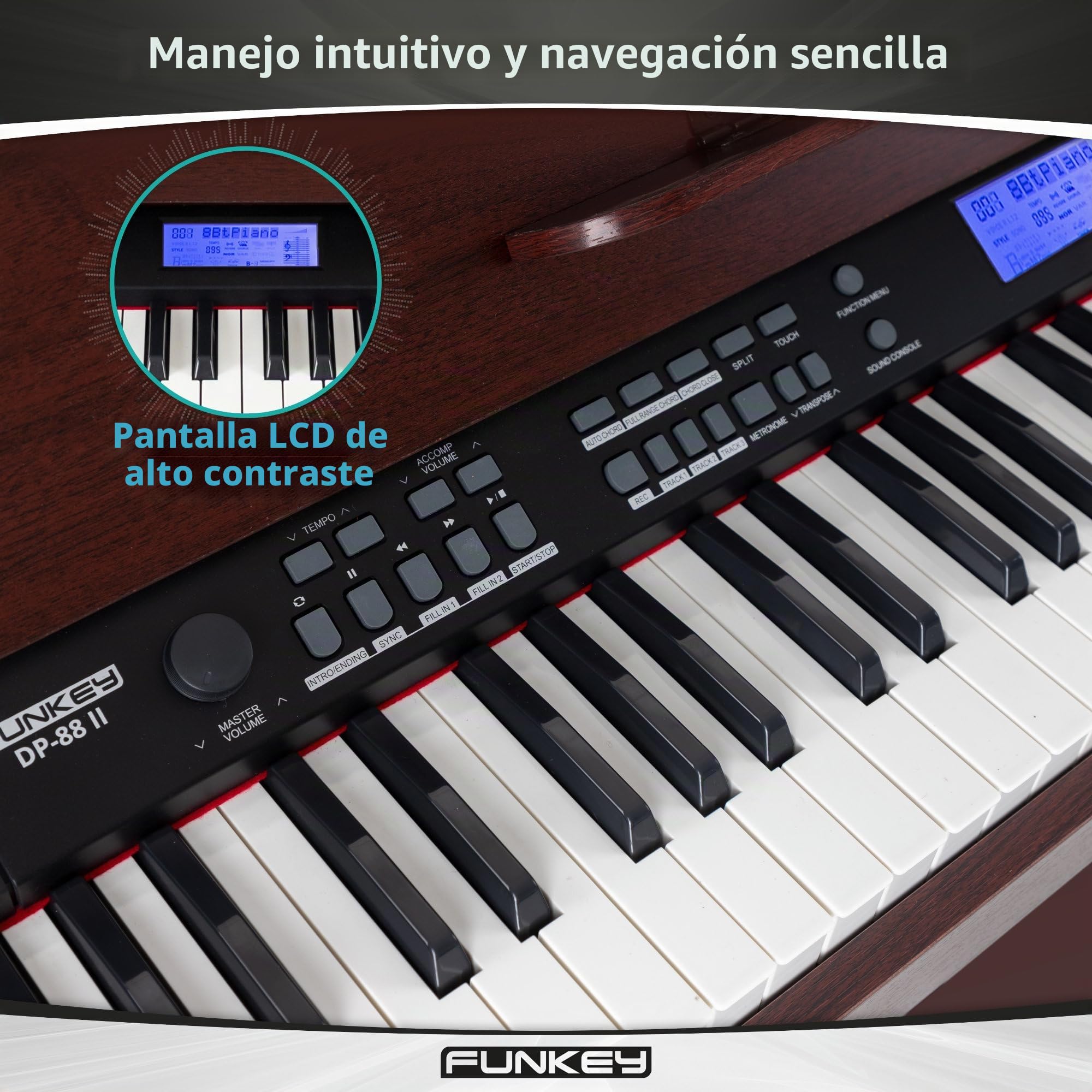 FunKey DP-88 II piano digital marrón