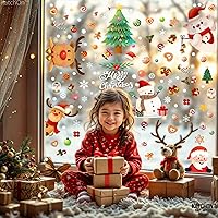 Vista 7 de KatchOn Adhesivos de Navidad para ventana, 242 piezas, calcomanías de vidrio para ventanas, decoraciones navideñas, adhesivos de invierno