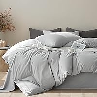 Vista 18 de JELLYMONI Funda nórdica de lino tamaño individual, color ámbar naranja