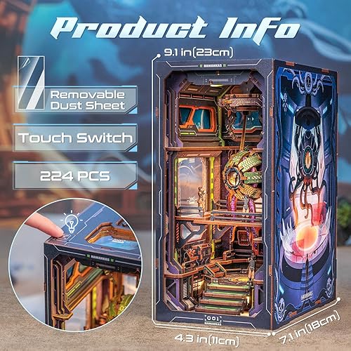 Miniatura 71 de CUTEBEE Kit de rincón de libros – Kit de casa en miniatura para adultos y adolescentes, casa de muñecas, casa de muñecas, modelo de decoración