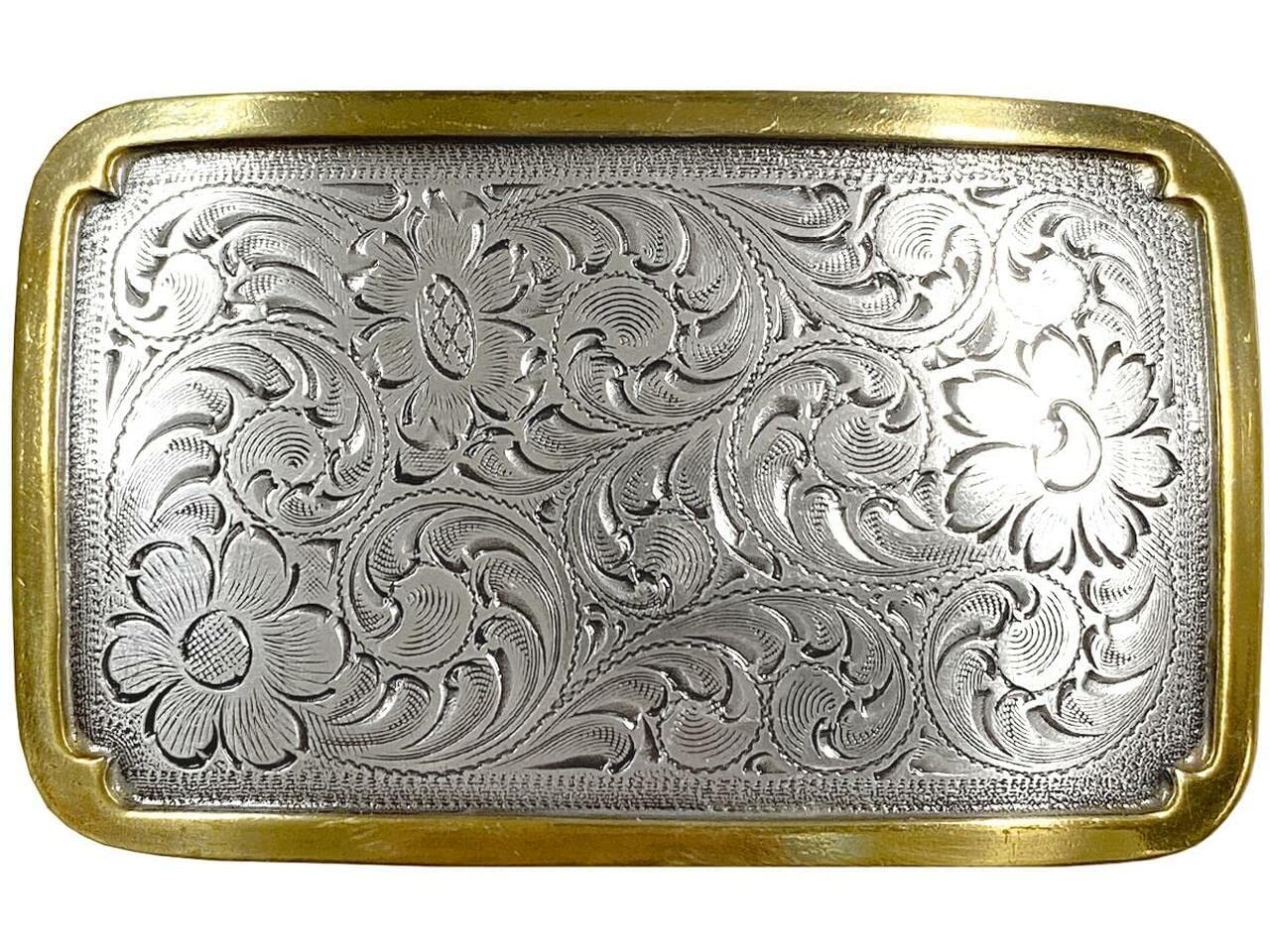 Western Floral Dogs Birds Star Replacement Belt Buckle Fits 1-1/2"(38mm) Belt Strap-Multi-Style Options