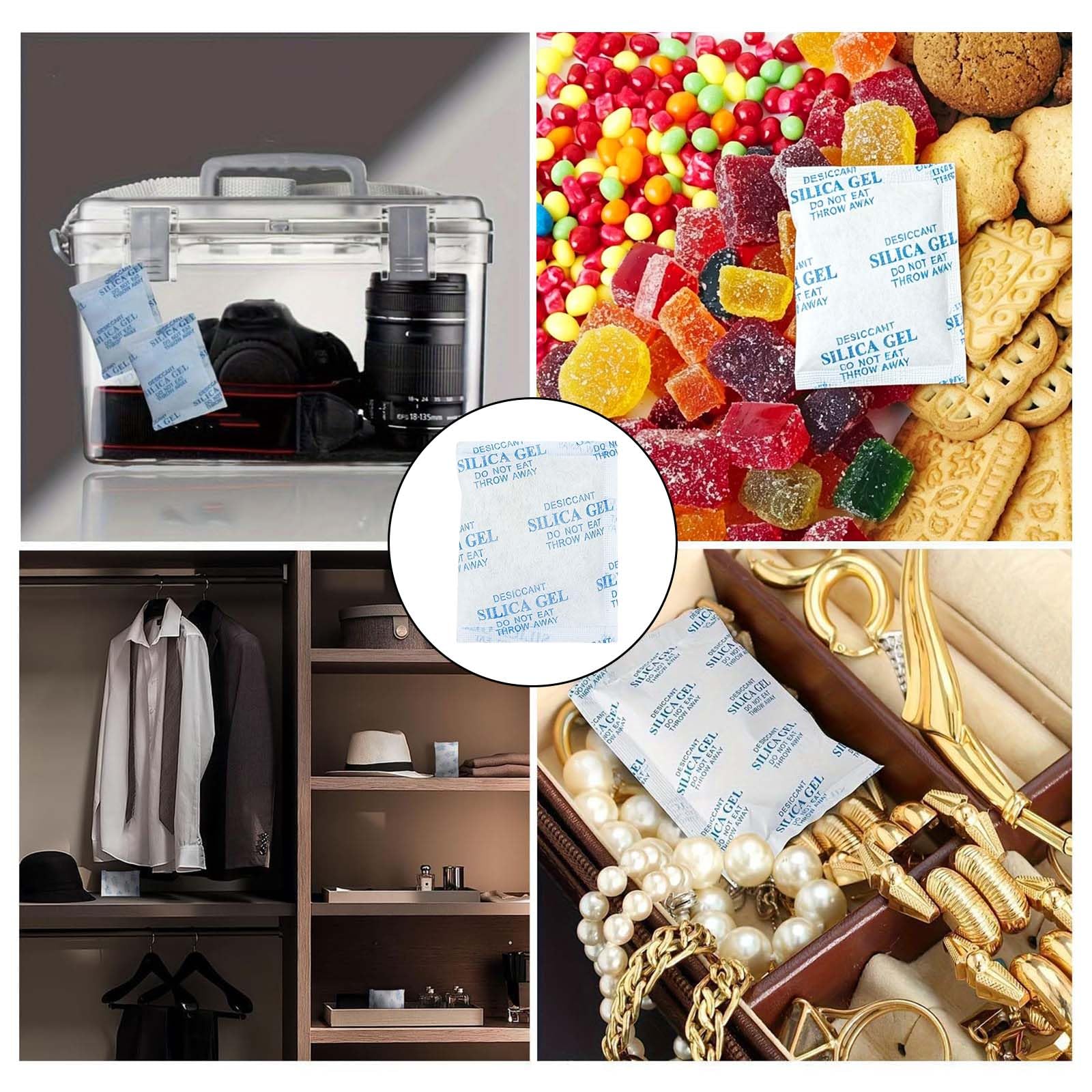 Sacchetto di essiccante, 25 g x 25 pezzi, Essiccante Ricambio, Sacchetto di Essiccante Umidità, Assorbitore di Umidità,Silica gel essiccante, per mangiatoia automatica per gatti da 5 litri