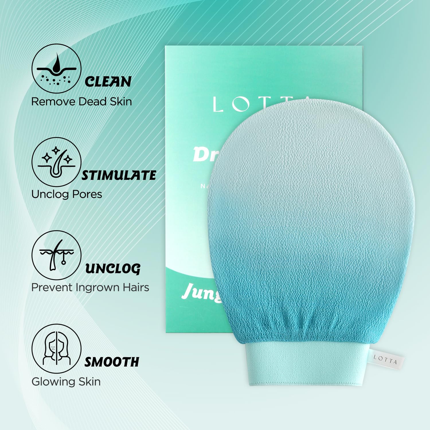 LOTTA Exfoliating Glove Dead Skin Removal Body Scrub Mitt Korean Washcloth image 4