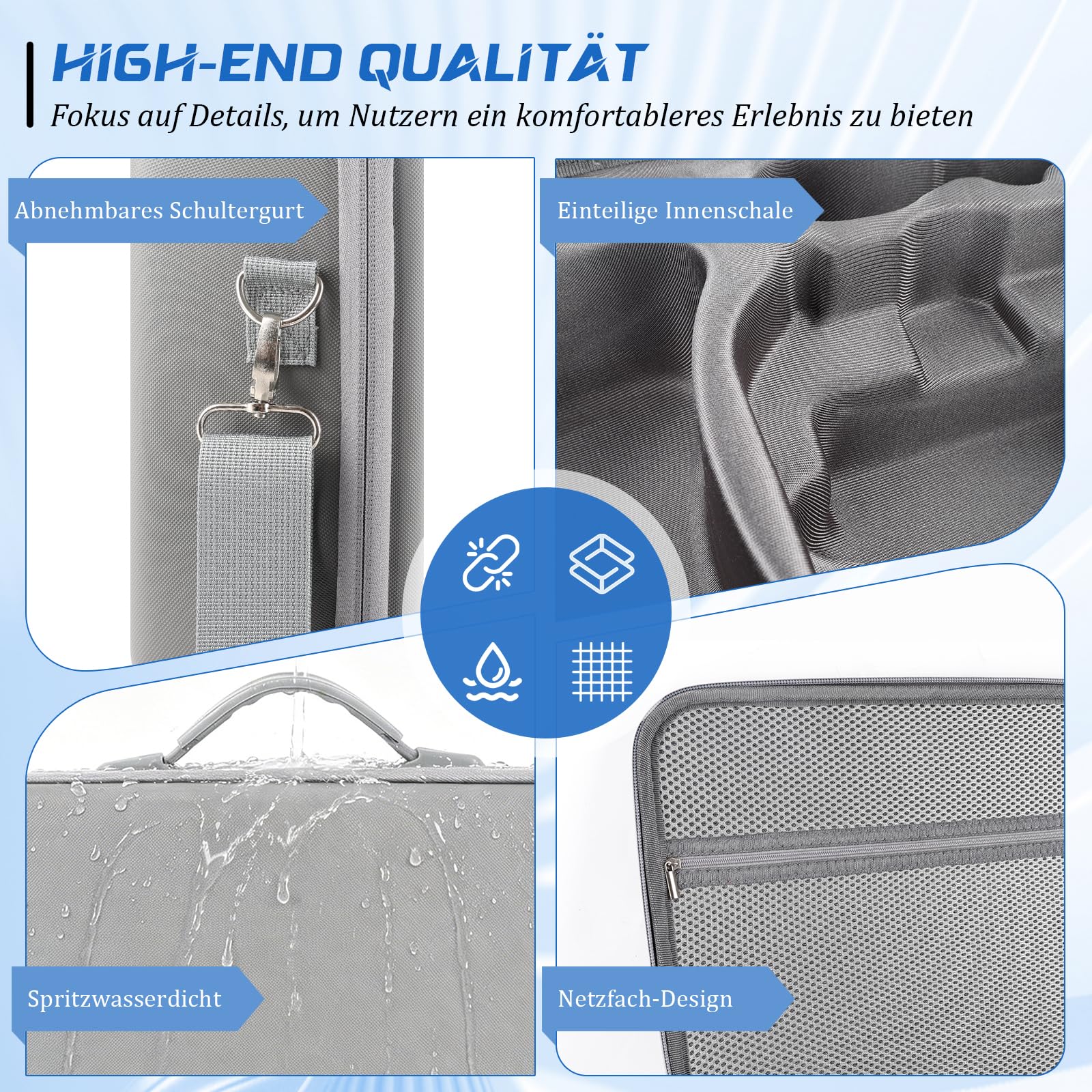 Tasche für DJI Neo 2 Tasche, Tragbar PU Case für DJI Neo Fly More Combo, Aufbewahrungs Tragetasche für DJI Neo 2 Zubehör,Goggles N3,RC Motion 3 Ladestation Drohne Zubehör