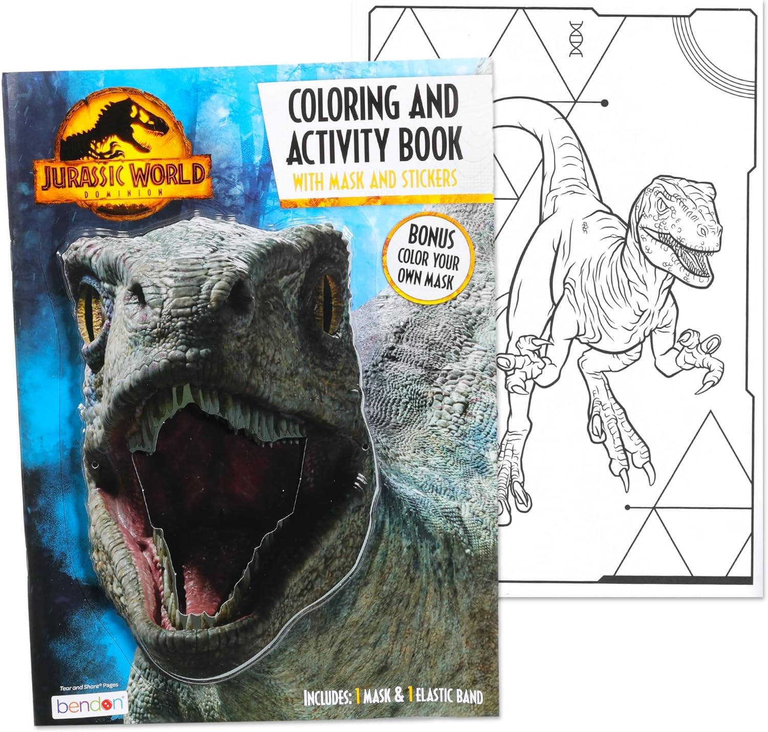 Jurassic World Coloring Book Set with Stickers and Posters (3 Books)