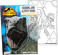 Vista 2 de Jurassic World Juego de libros para colorear con pegatinas y carteles (3 libros)