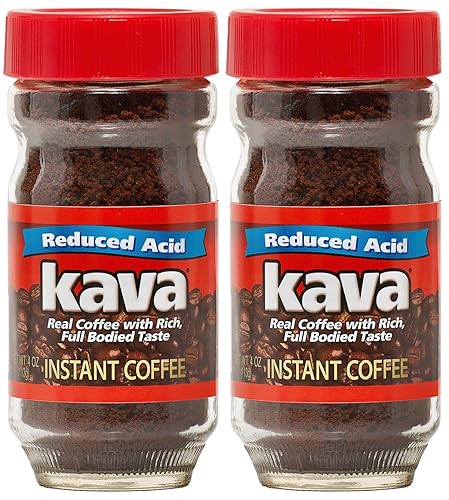 Kava Café instantáneo, tarro de vidrio, 4 onzas (paquete de 2)