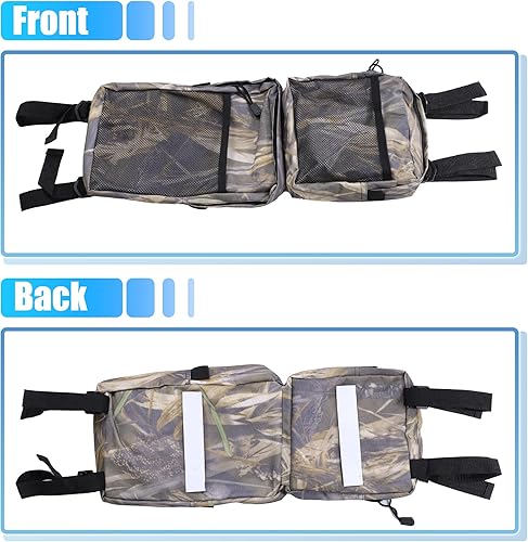 Miniatura 7 de X AUTOHAUX Paquete de 2 bolsas de caza de camuflaje Quad ATV de 4 ruedas para guardabarros, bolsas de caza, bolsa de equipaje con cremallera para