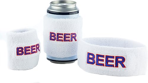 Miniatura 4 de Funny Guy Mugs Conjunto de bandas para el sudor unisex (3 unidades 1 diadema y 2 muñequeras)