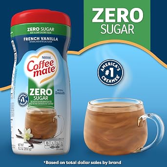 Coffee-mate French Vanilla, Sugar-Free Powdered Coffee Creamer, 10.2-Ounce Units (Pack of 6)