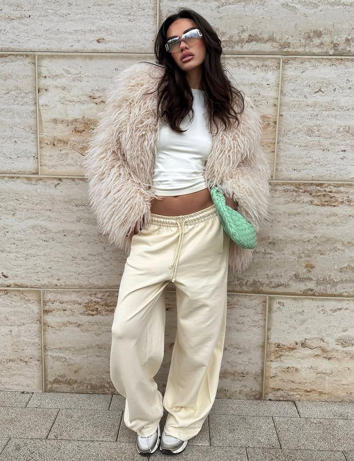 FOMELY Faux Fur Coat Women Long Sleeve Winter Coat Shaggy Outwear Faux Fur Jacket Women With Pockets - Image 2