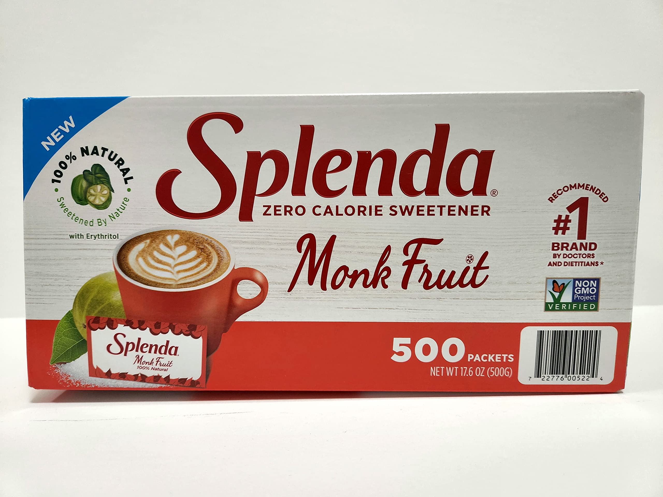 Splenda Monk Fruit Zero Calorie All Natural Sweetener Substitute (1.63 Pounds, 500 Ct.)