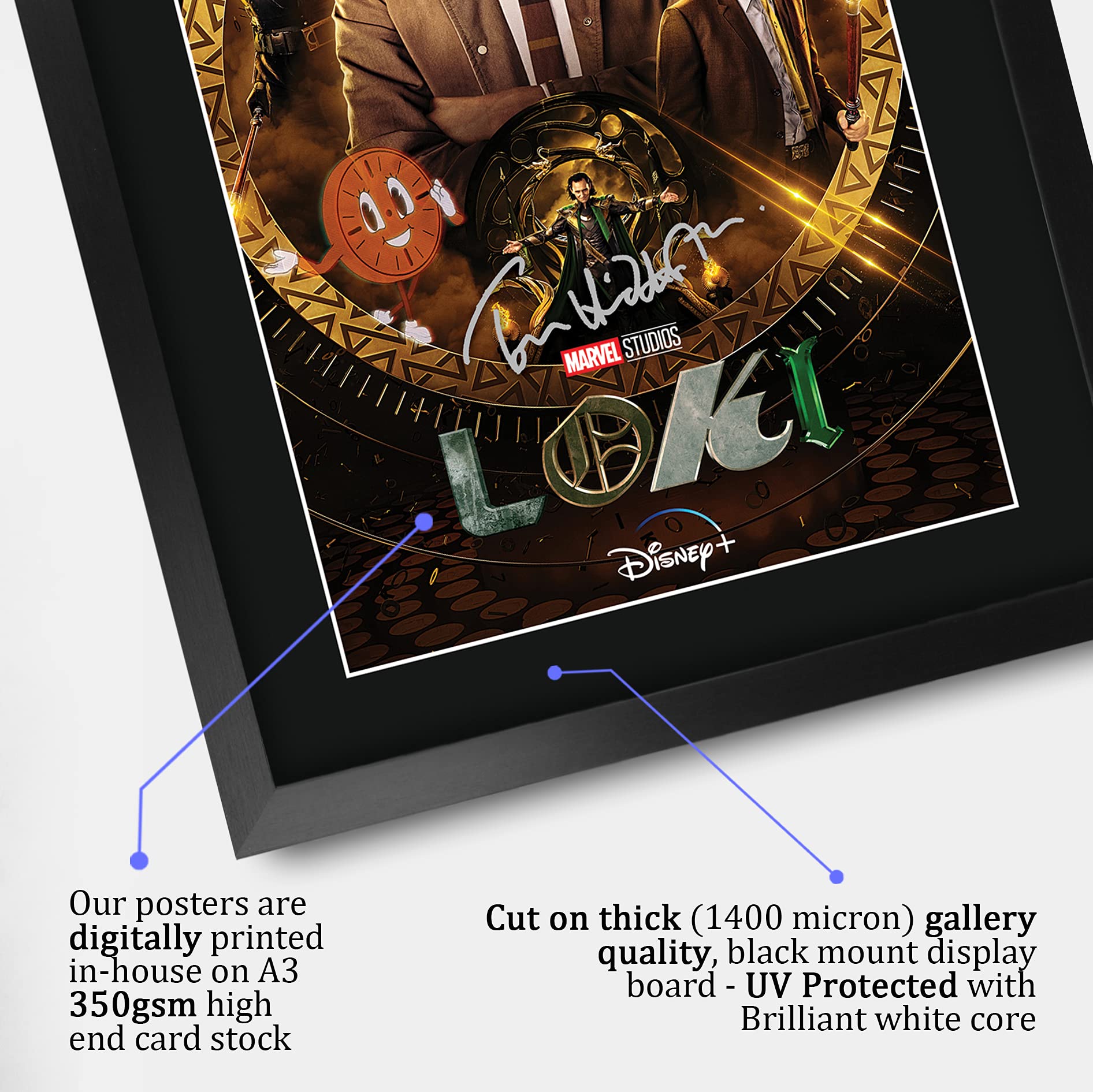 HWC Trading FR A3 Sebastian Stan Bucky Barnes Gifts - Foto De Autógrafo Firmada Para Fanáticos De La Película - A3 Enmarcado : HWC Trading