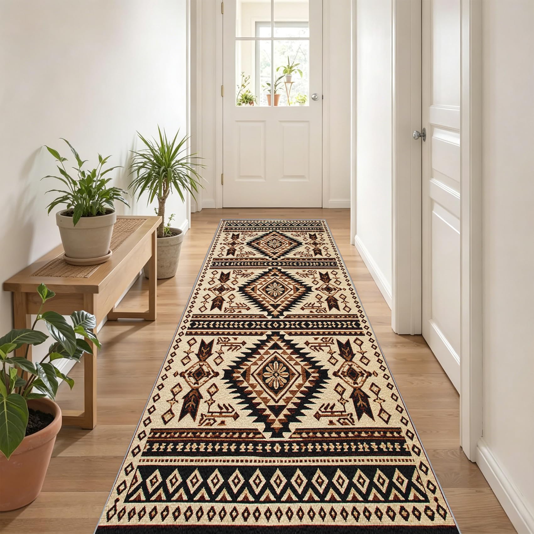 Generisch Azteken Teppich Läufer Flur 50x150 cm Azteken Küchenteppich