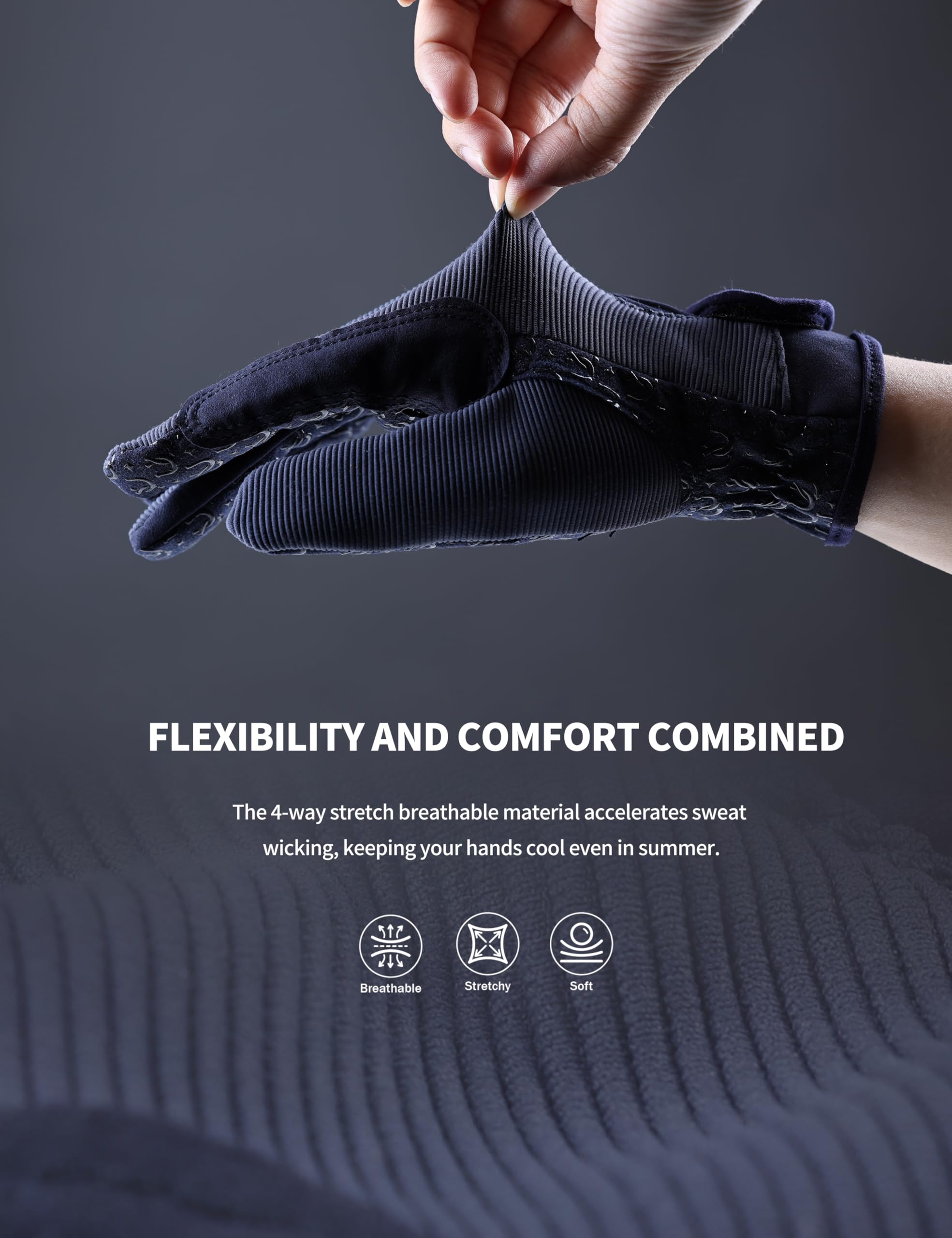 Harrison Howard Guantes de equitación para todas las estaciones, ligeros, antideslizantes, para jardinería, correr, equitación