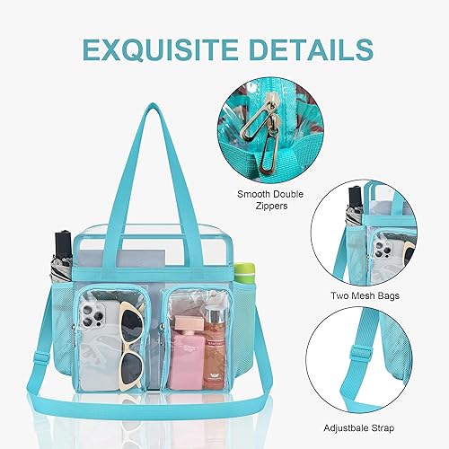 Vista 366 de Oraben Bolsa transparente transparente aprobada para estadios de 12 x 6 x 12 pulgadas, bolsa de estadio para trabajo, juegos deportivos, gimnasio