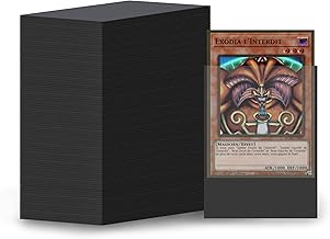 400Pcs Soft Card Sleeves Standard Size 66 x 91 mm Black Penny Sleeves for Magic The Gathering,Yugioh, MTG, Trading Card Sleeves Clear Deck Protectors Card Waterproof Dustproof Wear-Free