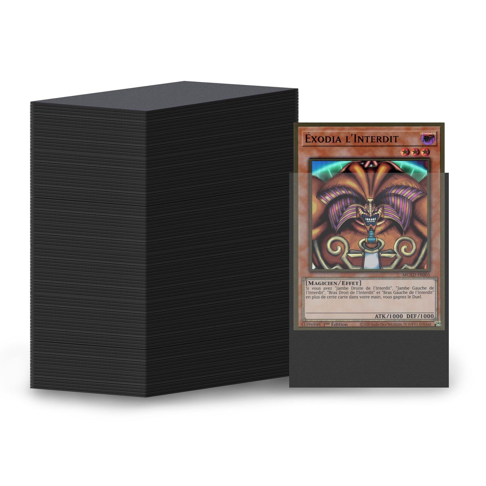 400Pcs Soft Card Sleeves Standard Size 66 x 91 mm Black Penny Sleeves for Magic The Gathering,Yugioh, MTG, Trading Card Sleeves Clear Deck Protectors Card Waterproof Dustproof Wear-Free