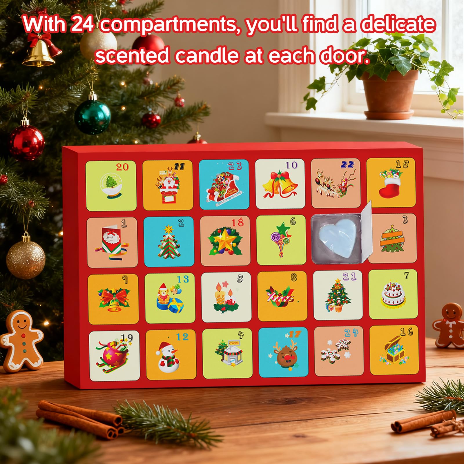 Calendario avvento candele con 24 diverse candele profumate, Calendario Dell'Avvento Candele 2025, Idee Regalo Natale, regali del calendario di Natale per la mamma, la sorella, la fidanzata