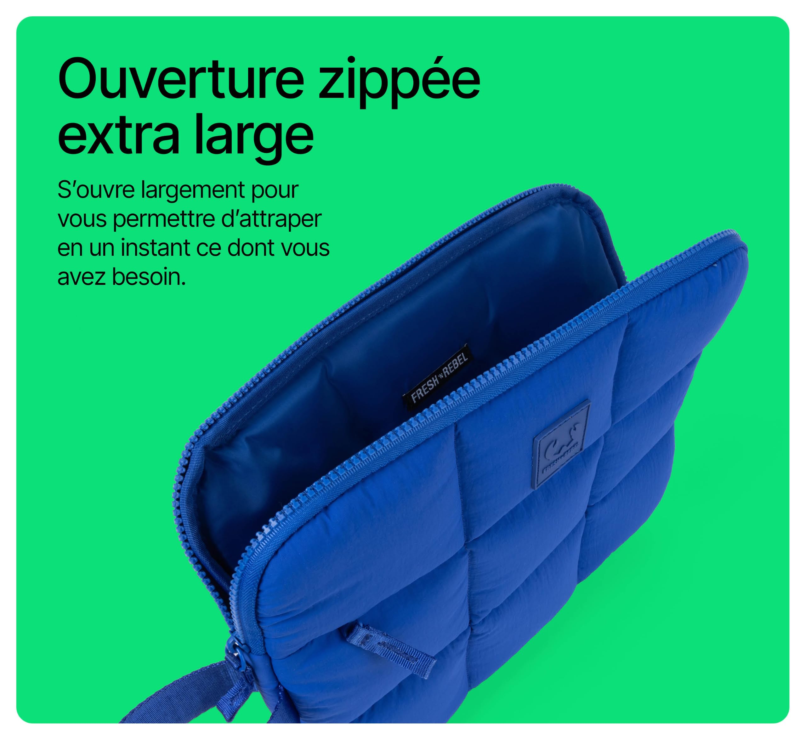 Fresh ’n Rebel Coze Note - Housse Ordinateur Rembourrée 13-14 Pouces - Housse de Protection pour MacBook Air 13, MacBook Pro 14, MacBook Neo & iPad Pro 12.9 - Anti-Chocs & Anti-Rayures (Cobalt Blue)
