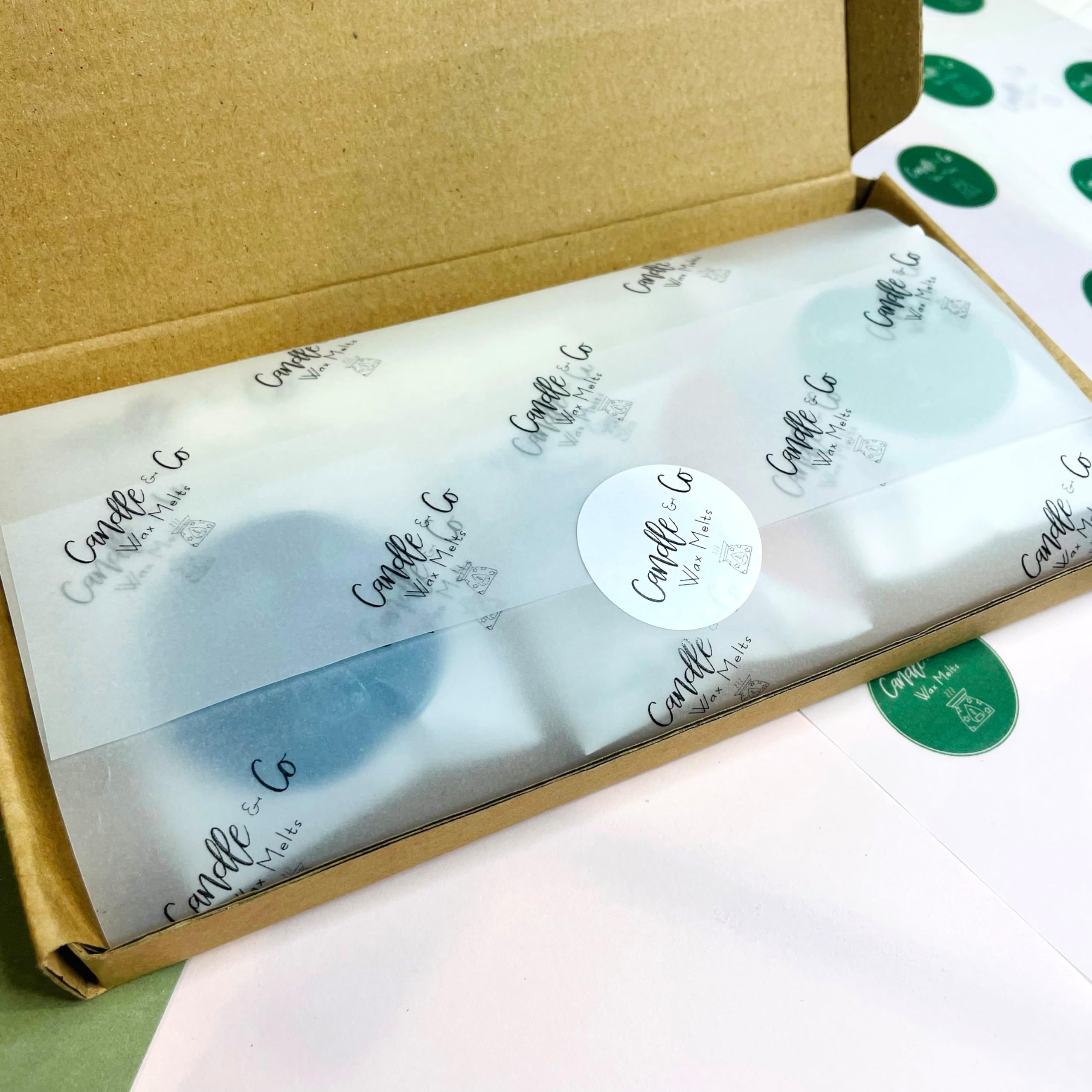 Personalised A3, A4, A5 translucent vellum wrapping paper | Logo Printed Vellum | Business Wrap | Business Stationery (10, A4)