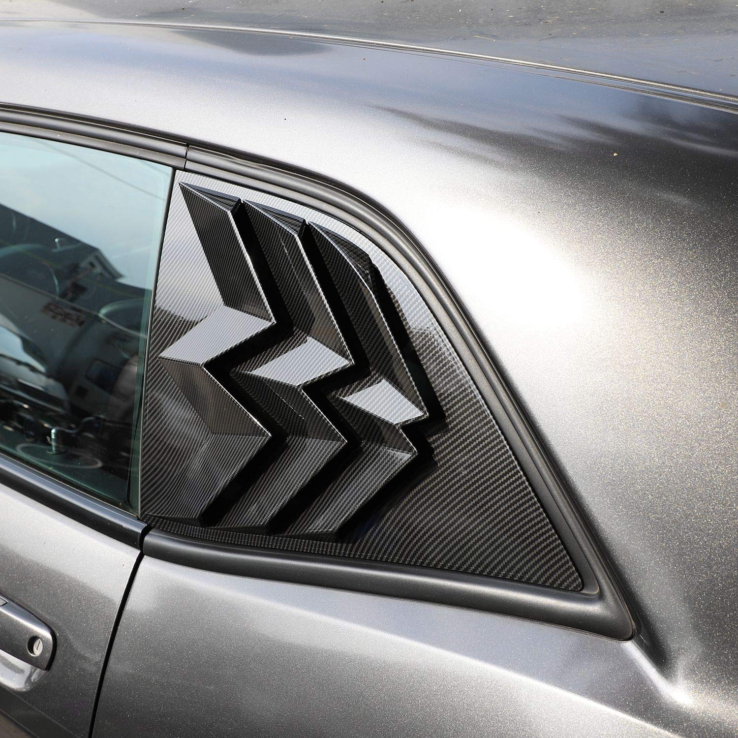 Challenger ABS Rear Window Louvers; Textured Black (08-23 Challenger