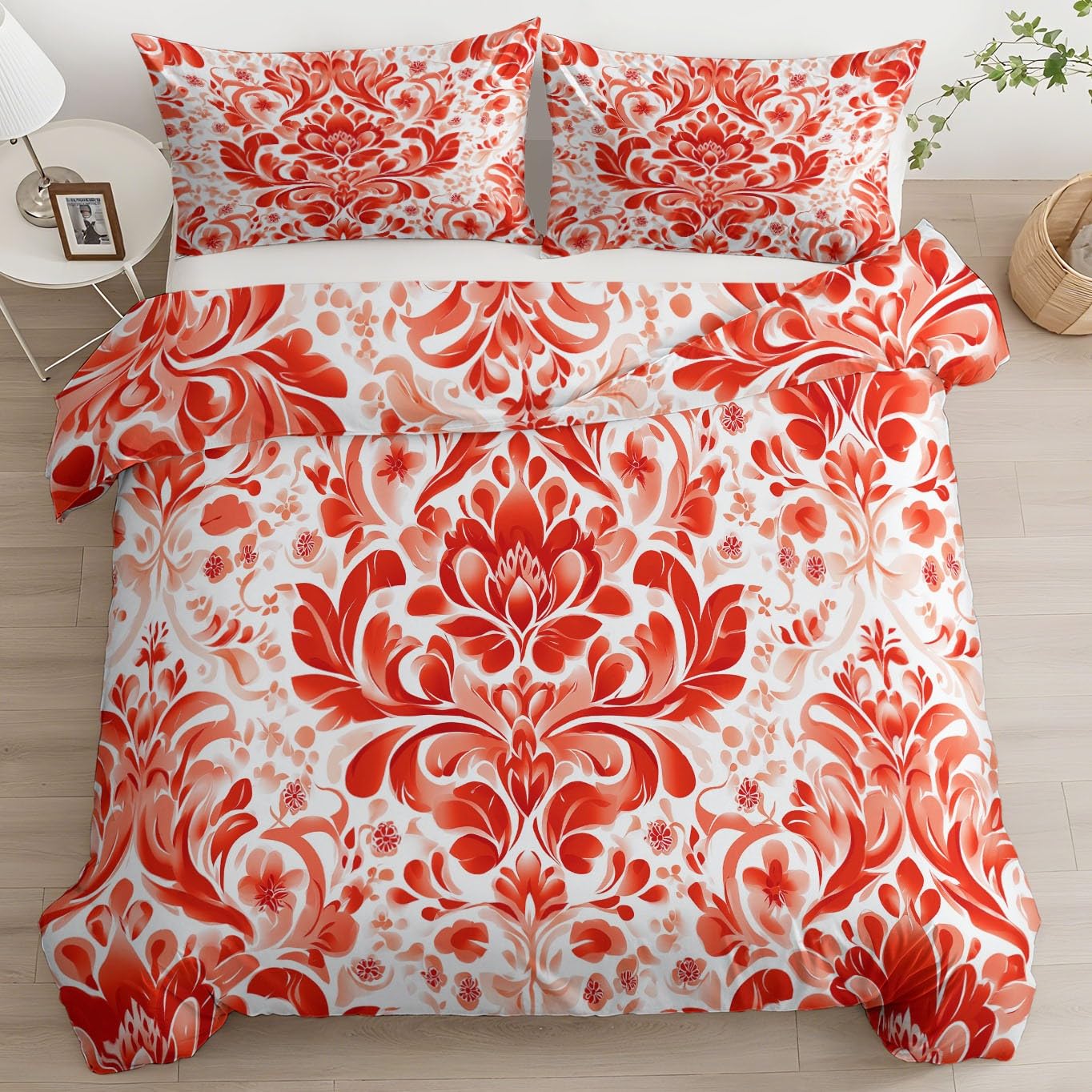 Housse de couette en microfibre damassée pour un confort supérieur