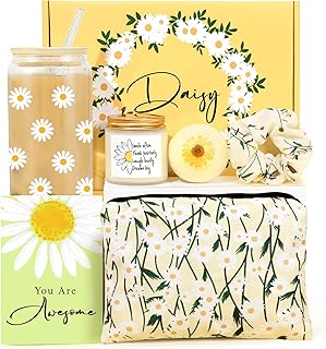 Daisy Gifts for Women, Gift Baskets for Women, Cute Unique Birthday Gifts for Woman Best Friend, Inspirational Gifts for Woman, Daisy Themed Gift for Her Teen Girl Sister Friendship