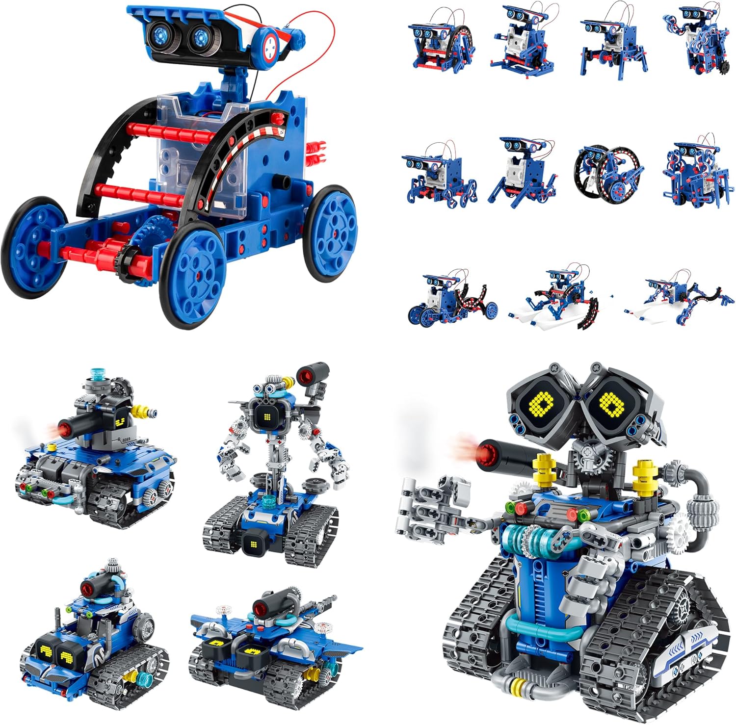 Bundle - 2 Items: Sillbird 12-in-1 Solar Robot Toys & Robot Building Kit with Remote Control for Boys Ages 8-14, Birthday Creative Gifts for Kids, Christmas STEM Robotics Technic Toy