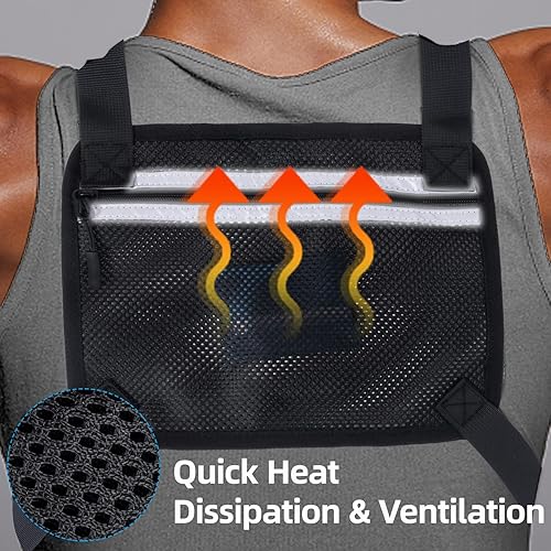 Miniatura 10 de KINGSLONG Bolsa de pecho ligera, resistente al agua para correr