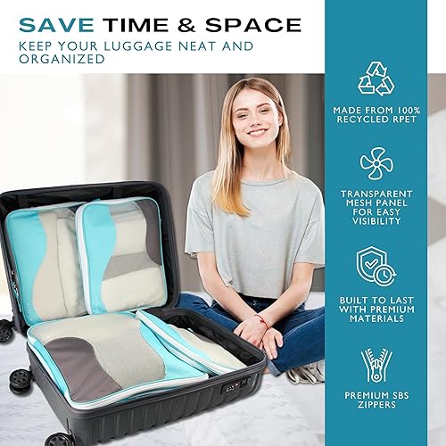 Miniatura 2 de Cubos de embalaje de compresión, Verde azulado (Tropical Teal)