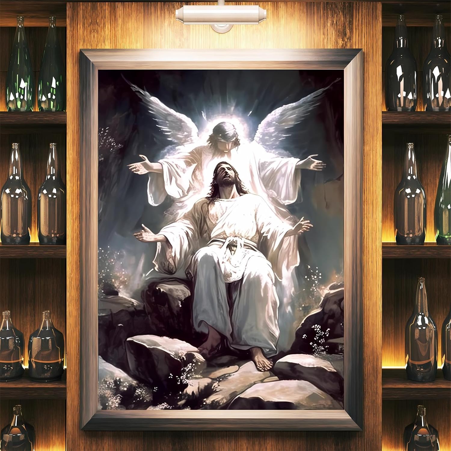 Worihut God Jesus 5D Diamond Painting Kits for Adults, DIY Full Round Diamond Art Cross-Stitch Perfect for Hotel and Bar Decor Holiday Birthday Gifts 16x20 Inch