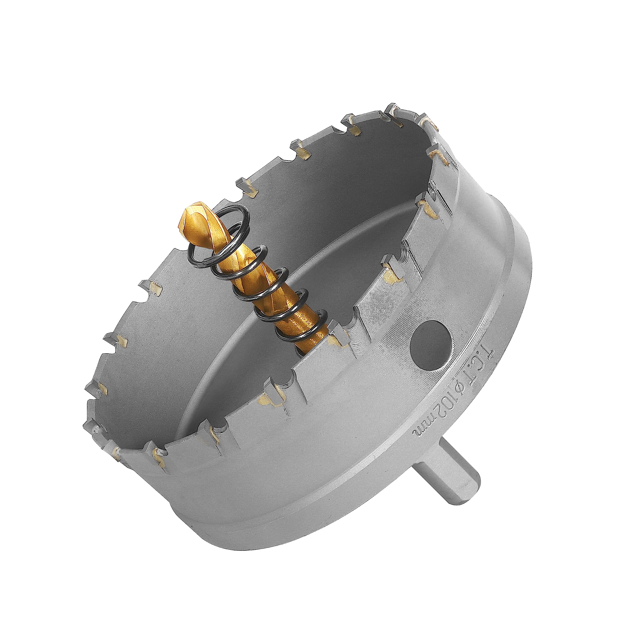 AOKAIMIAR 4 Inch Carbide Hole Saw with Titanium Plated Center Drill Bit, Heavy Duty TCT Hole Saw Metal Hole Cutter for Stainless Steel Iron Copper