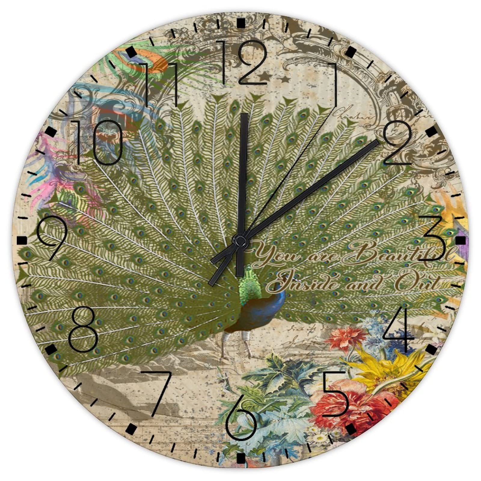 Horloge murale sans tic-tac pour chambre d'enfant et sommeil paisible