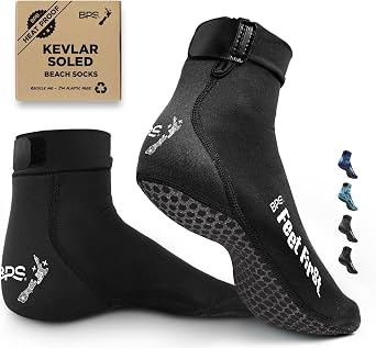 BPS Feet First Beach Volleyball Socks Ultra Flexible Sand Soccer Socks Quick Dry Aqua Sock with Kevlar Soles