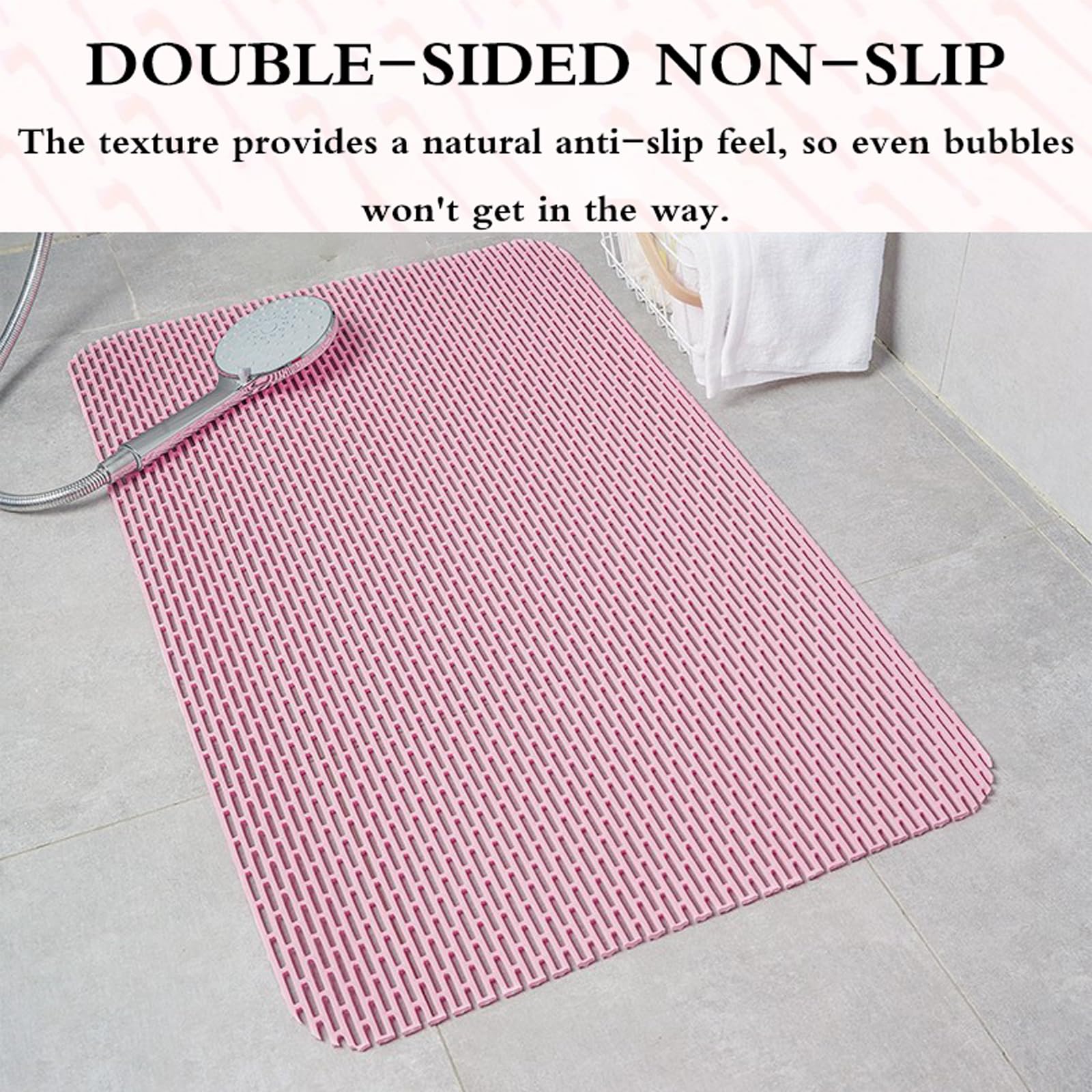 Alfombrilla BañEra,Alfombra Ducha Antideslizante,con Orificios Drenaje,Fabricada En PVC,para BañO BañEra Gimnasio Cocina Gimnasios Centro SPA Salas Sauna