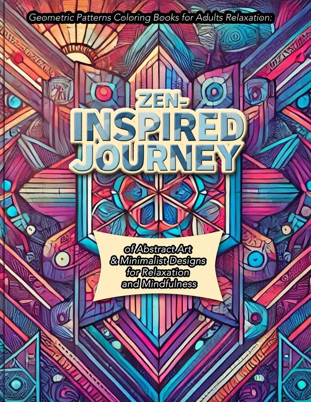 Geometric Patterns Coloring Books for Adults Relaxatiom: Stress-Relief Coloring Book with Beginner-Friendly Coloring Pages Featuring Mandalas, Color ... and Calming Patterns to Inspire Creativity