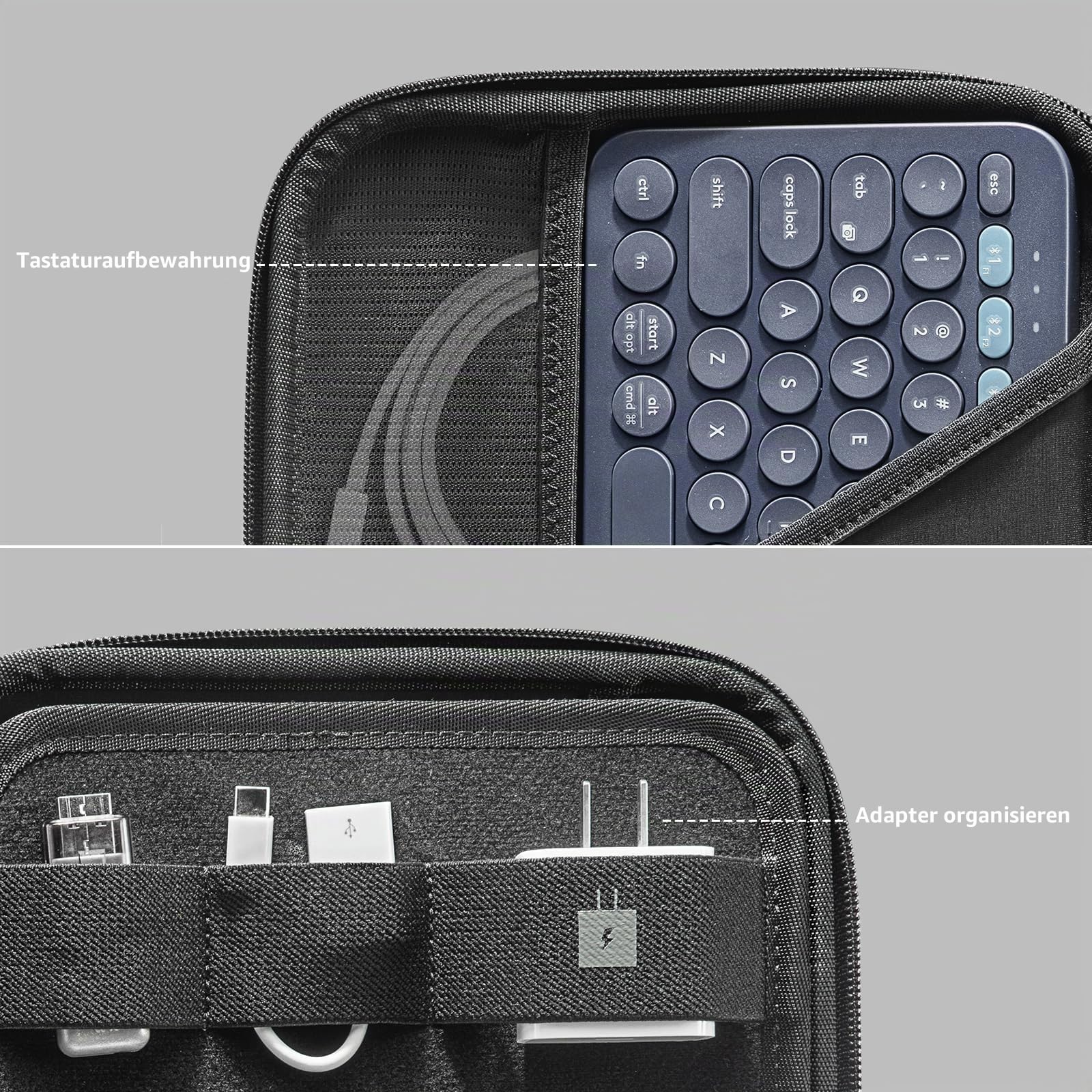 tomtoc Portfolio Tablet Tasche für 11 Zoll iPad Air M4 2026, iPad Pro M5/M4 & Air M3/M2 2025-2024, 11 Zoll iPad (A16) 2025, iPad 10/Air 5, Galaxy Tab A9+/S9, Hartschale Hülle für Magic/Smart Keyboard
