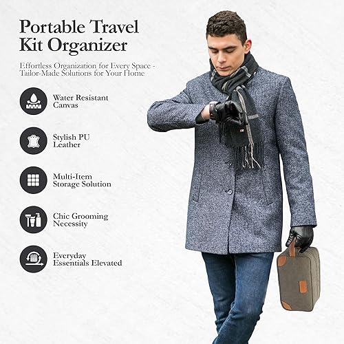 Miniatura 6 de Neceser de alta calidad para hombre, duradero, ligero, resistente al agua, bolsa de aseo de viaje para hombres, para el cuidado de la piel,