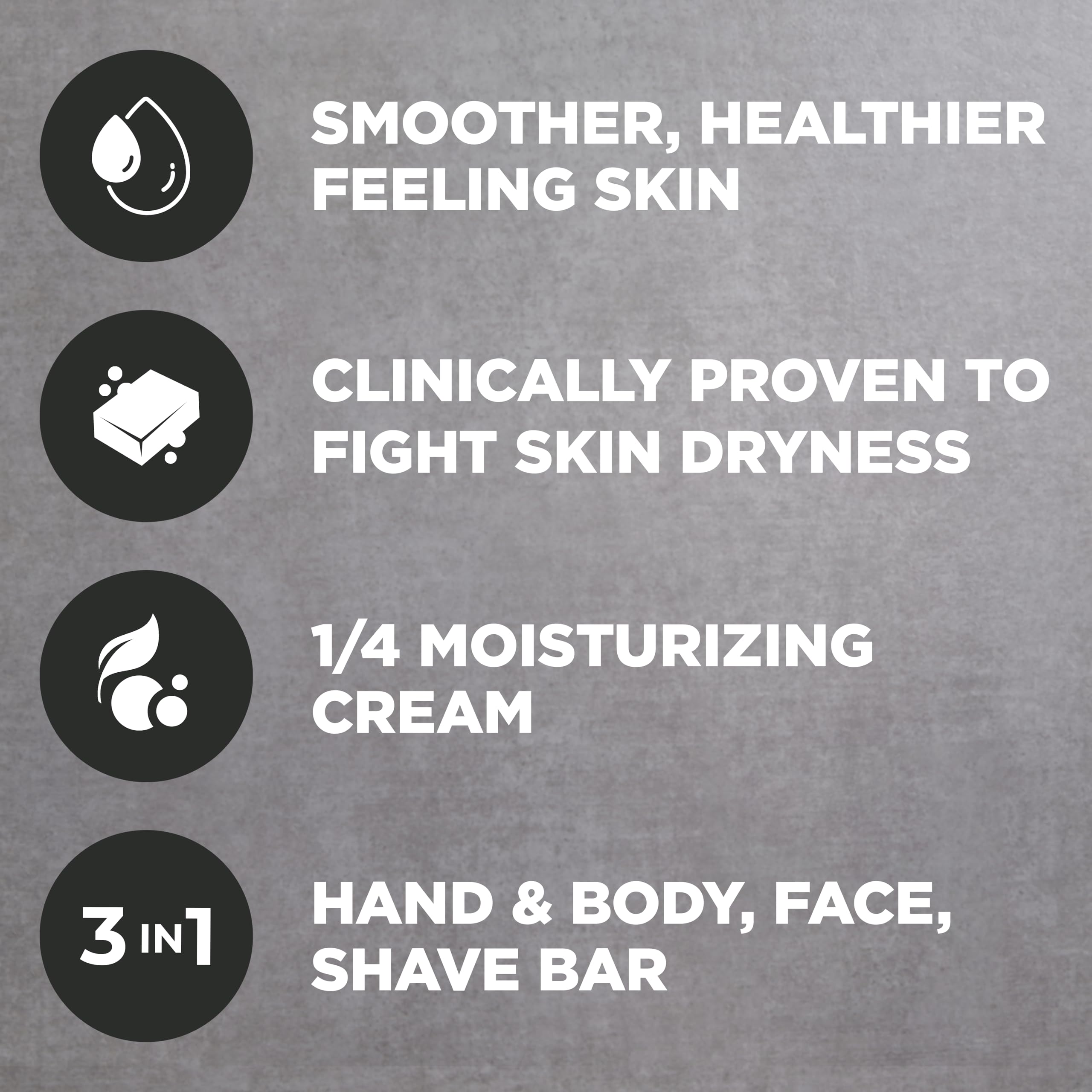 DOVE MEN + CARE Hidratante Coco + Cítricos Hand & Body Face + Shave Bar 6 Count for Hydrated Skin 3.75 oz