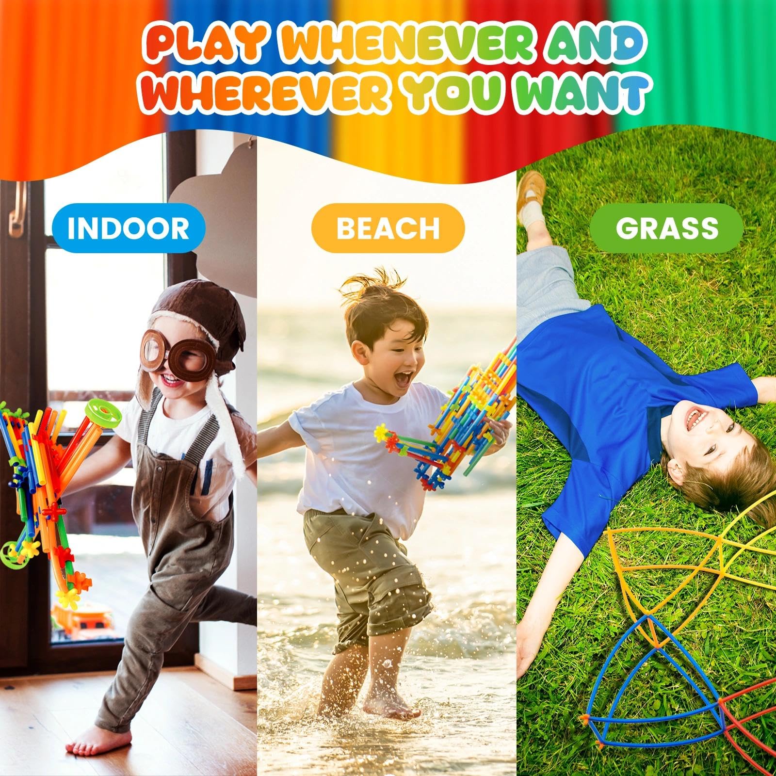 WYSWYG de construcción, Juego para niños, Juguetes educativos de, Juegos creativos para niños y niñas, Juguetes de construcción para 3, 4, 5, 6 y más，1000 pcs
