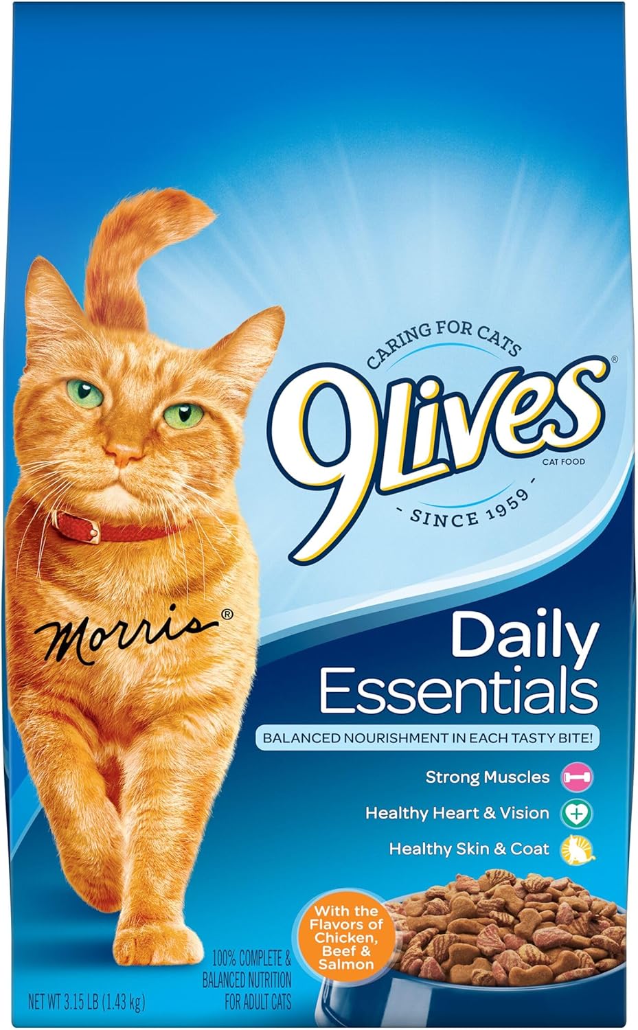 9Lives Daily Essentials Dry Cat Food: Complete Nutrition (4-Pack)