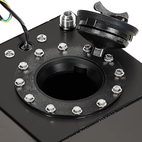 Miniatura 5 de Tanque de gas universal de 2.5 galones con pila de combustible y remitente nivelado recubierto de aluminio pulido Race Street