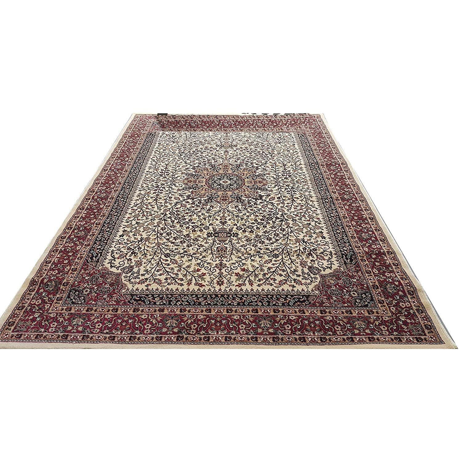 AKVARI RUGS Beautiful Quality Home Decore Kashmiri Persian Silk, Carpet for Living Room, Drawing Room & Anywhere in Your Home (150x210 Multi Color) - 5x7 Feet