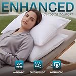 Beddora 4 Pack Pillow Protectors Queen Size – Waterproof Zippered Pillow Case Covers, Bed Bug & Dust Mite Proof Pillow Encasements 20 x 30 Inches, Soft Noiseless Waterproof Pillow Covers for Sleeping