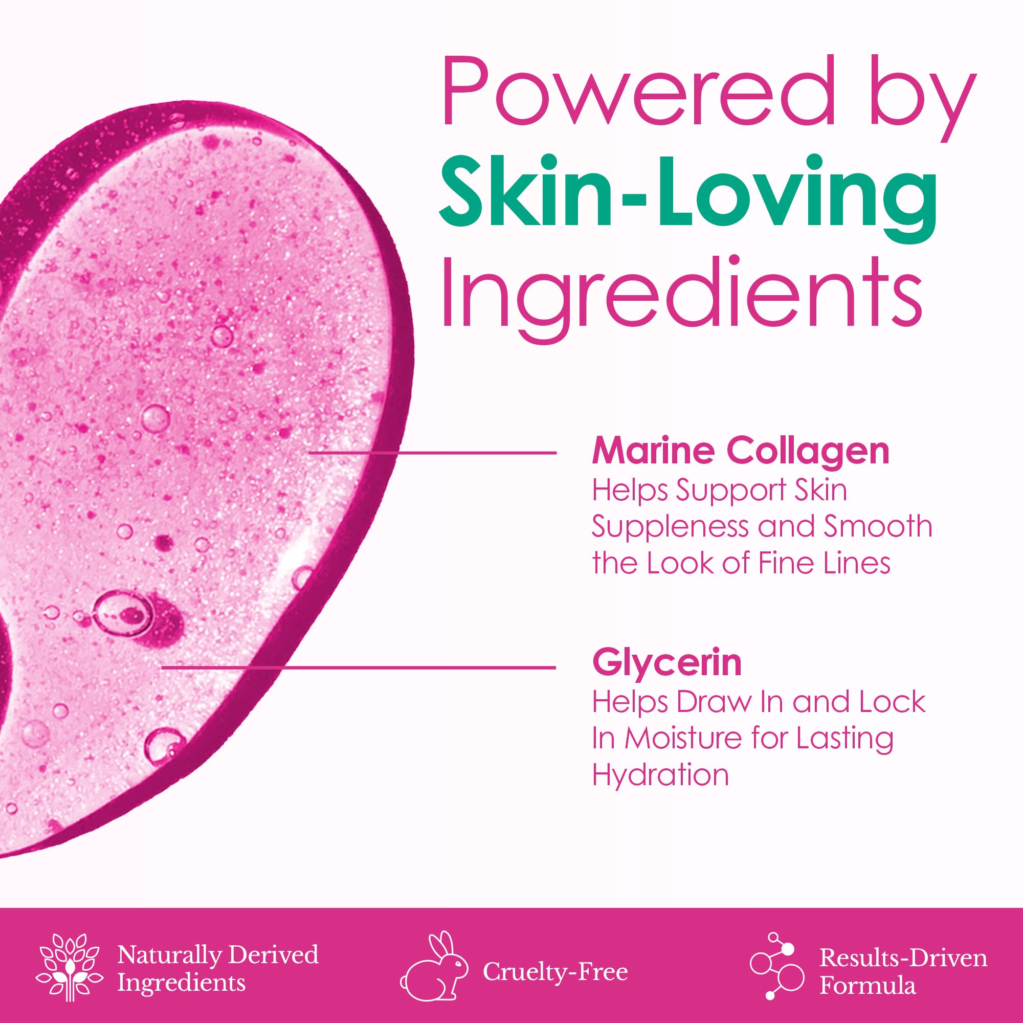 SBC Skincare - Gel Idratante Viso e Corpo Hydra-Collagen Moisturising - 1 Litro - Con Collagene Marino - Aiuta a Nascondere le Linee d'Espressione