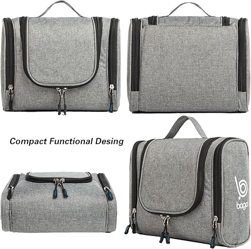 Miniatura 28 de Bago Neceser de viaje para mujeres y hombres, tamaño XL, impermeable, para colgar y artículos de aseo personal, bolsa de aseo grande para baño