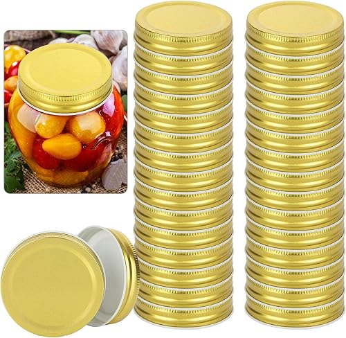 Miniatura 1 de ZOEYES 50 tapas para tarros de conservas Mason de boca regular tapas de metal reutilizables para tarros Mason a prueba de fugas tapas seguras de