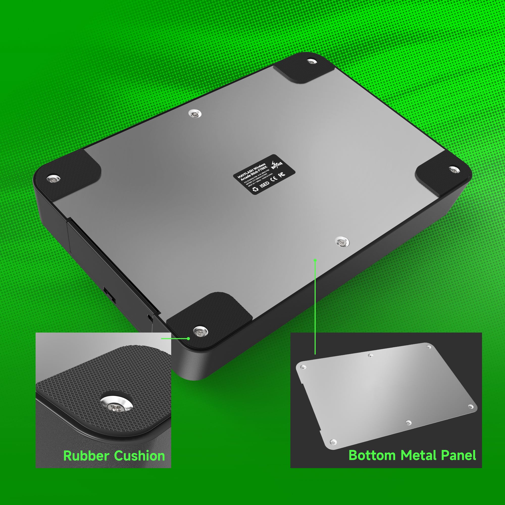 MAYFLASH Wireless Arcade Fighting Stick F700X für Xbox Serie, PS4, Switch/Switch 2, Windows, Apple, Android. Fight Stick unterstützt kabelloses Bluetooth, 2,4 G Empfänger und kabelgebundene Verbindung