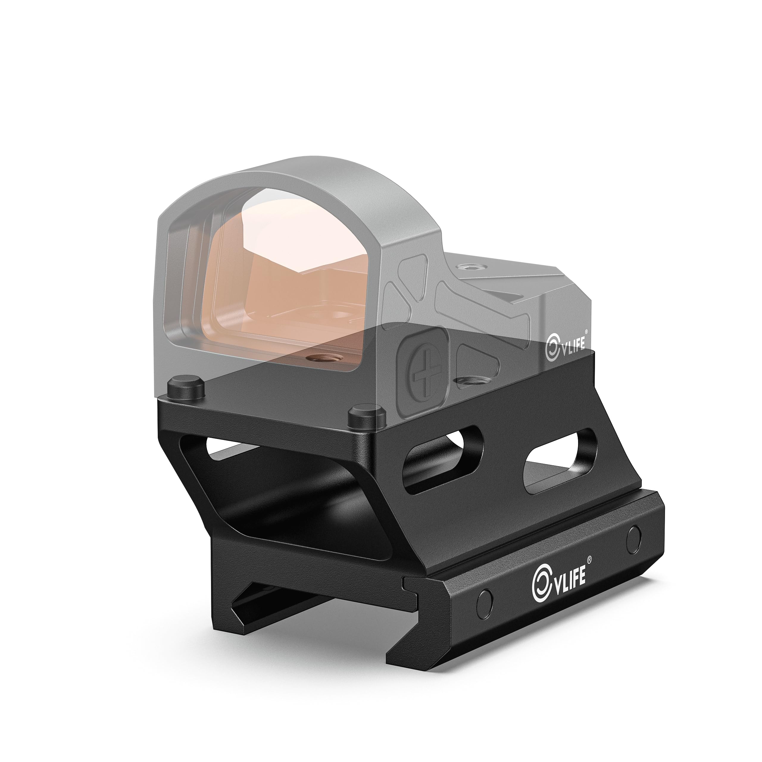CVLIFE Red Dot Riser Mount for RMR Footprint Cut, Reflex Sight Optic Riser Plate for Picatinny Rail, 21 mm / 0.83 Inch
